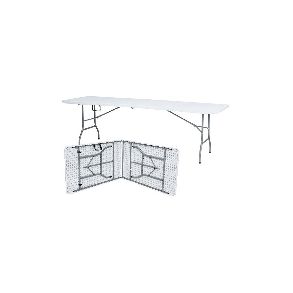 MESA PICNIC PLEGABLE PLASTICO 244x76 CM