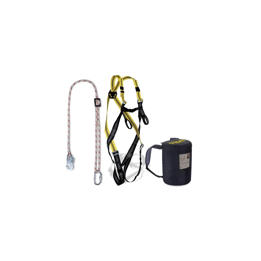 STEELSAFE-2 HARNESS KIT ADJUSTABLE ROPE WITH CARABINERS OXFORD FABRIC BACKPACK