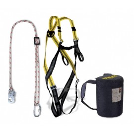 STEELSAFE-2 HARNESS KIT ADJUSTABLE ROPE WITH CARABINERS OXFORD FABRIC BACKPACK