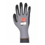 GUANTE SOPORTE NYLON GRIS REC. NITRILO NEGRO MICROFINISH T9