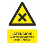 SEÑAL "PELIGRO ATENCION MATERIAS NOCIVAS" PVC 210x300MM