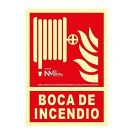 SEÑAL "BOCA DE INCENDIO" CLASE A PVC 1MM 210x300MM