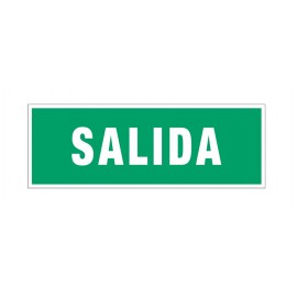 SEÑAL "SALIDA" PVC 0.7MM CLASE B DISTANCIA DE VISION 10M