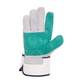 GUANTE PIEL SERRAJE VACUNO Y LONA