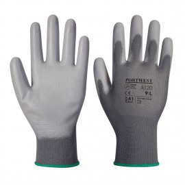 GUANTES CON PALMA PU GRIS