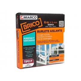 BURLETE CAUCHO TIPO E BLANCO 9MM x 6MT