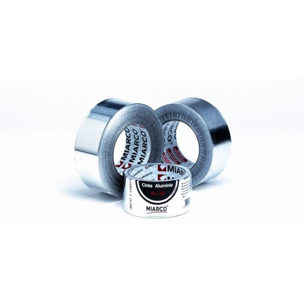 CINTA ALUMINIO AL-30 AC  PLATA 50mm x 50m