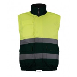 CHALECO AV OXFORD IMPERMEABLE AMARILLO/VERDE OSCURO 3XL