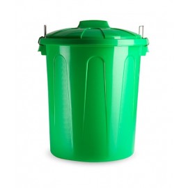 CUBO BASURA 51LT VERDE PARCHIS