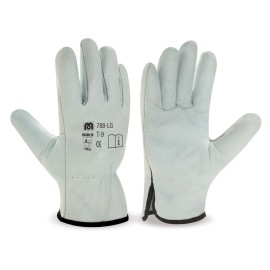 LEATHER GLOVE FLOWER COW 788-LG T-10