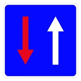 SEÑAl VIAL METALICA PRIORIDAD SENTIDO CONTRARIO 500X500mm