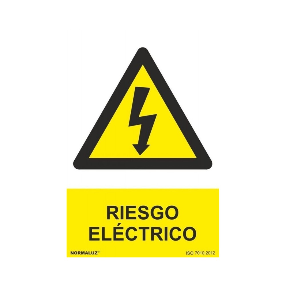 SEÑAL "RIESGO ELECTRICO" PVC 0.7MM 210X300MM