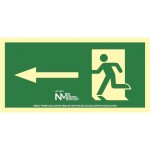 SEÑAL EVACUACION FLECHA IZQUIERDA PVC 0.7MM CLASE B 320X160MM