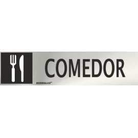 STAINLESS STEEL DINING SIGN 200X50mm