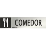STAINLESS STEEL DINING SIGN 200X50mm