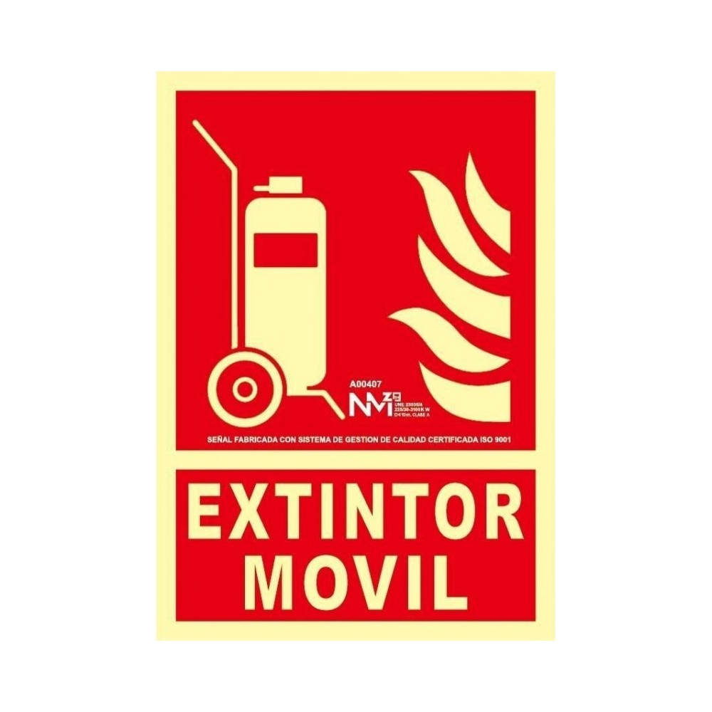 SEÑAL CARRO EXTINTOR PVC 0,7 CLASE B 210X300M