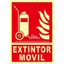 SEÑAL CARRO EXTINTOR PVC 0,7 CLASE B 210X300M