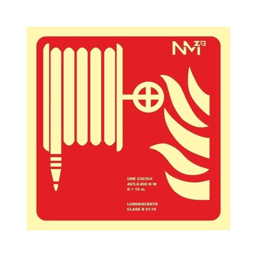 SEÑAL BIE PVC 0,7MM CLASE B 210X210MM