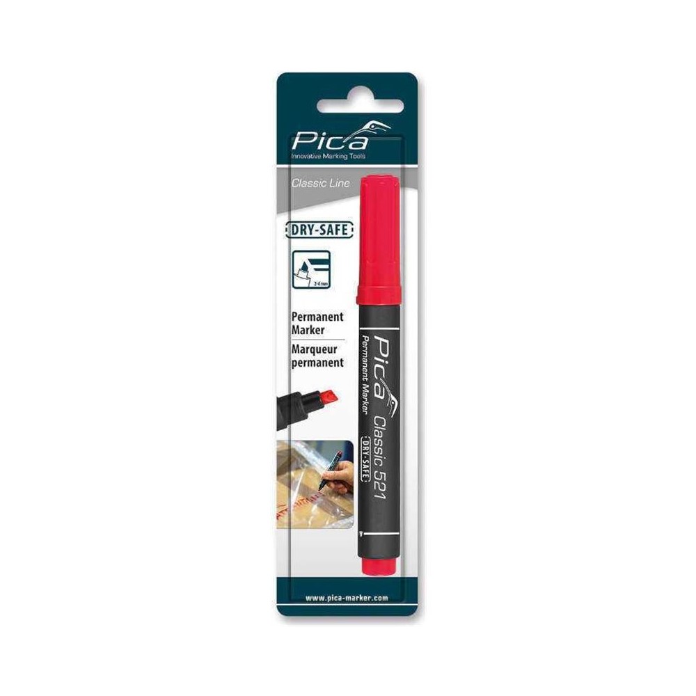 PICA-521/40-MARKER-PERMAN.-TYPE CHISEL-RED