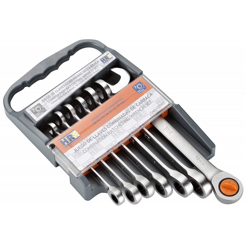 SET 7 COMBINATION WRENCHES HR 10-19 RATCHET
