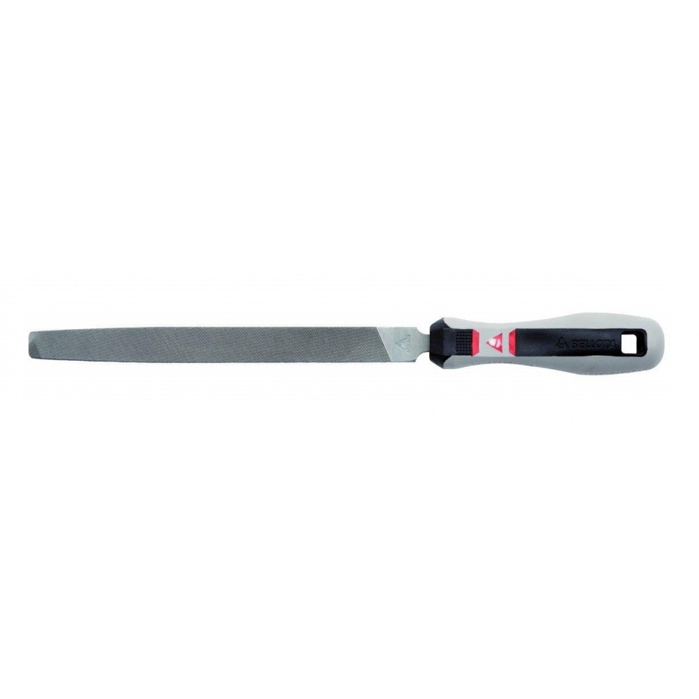 FLAT MECHANICAL FILE WITH BIMATERIAL HANDLE POINT