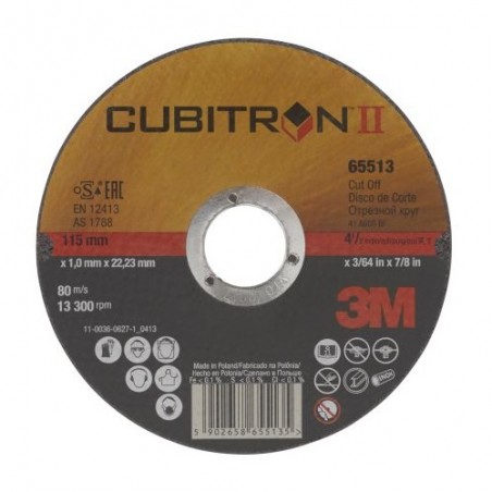 DISCO CORTE PLANO 3M CUBITRON II 65513 115X1X22.23