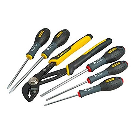 JUEGO 7 PIEZAS PLANA/PHILLIPS/ALICATE PICO DE LORO