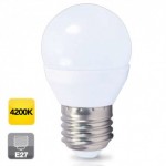 BOMBILLA ESFERICA LED 5W E27 4200K LUZ DIA