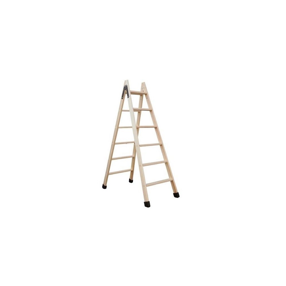 WOODEN SCISSOR LADDER FLAT STEP 10 STEPS
