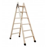 WOODEN SCISSOR LADDER FLAT STEP 10 STEPS
