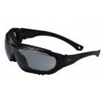 HYBRID SAFETY GLASSES BLACK SMOKED LENS