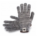 GUANTES ALGODON Y POLIESTER GRIS SIN COSTURA