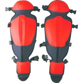 SHIN GUARDS WITH RED KNEE PAD