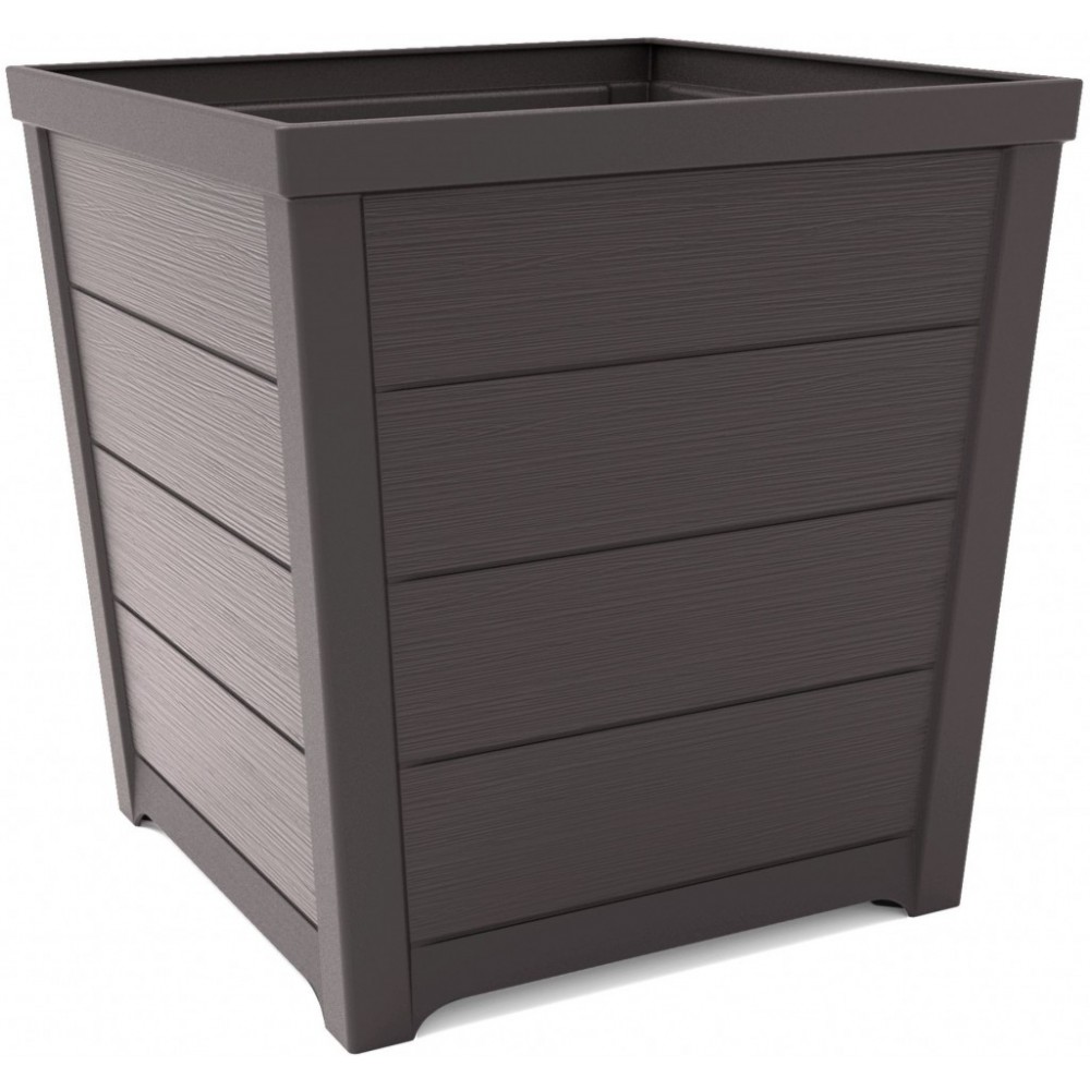 MACETA TAPER BASE CUADRADA 44L WHISKEY BROWN