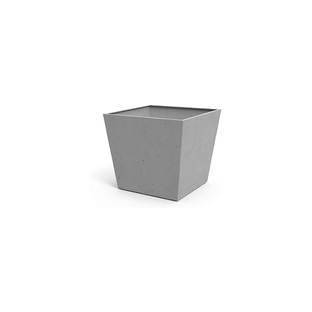MACETA BETON DE BASE CUADRADA 60L GRIS