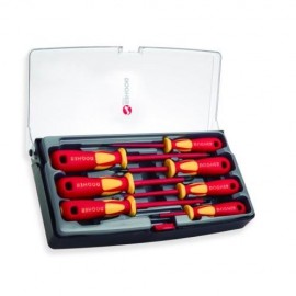 SCREWDRIVER SET PLASTIC BOX 7 PCS VDE REC-PH
