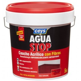 AGUASTOP CAUCHO FIBRAS TERRACOTA 20 KG
