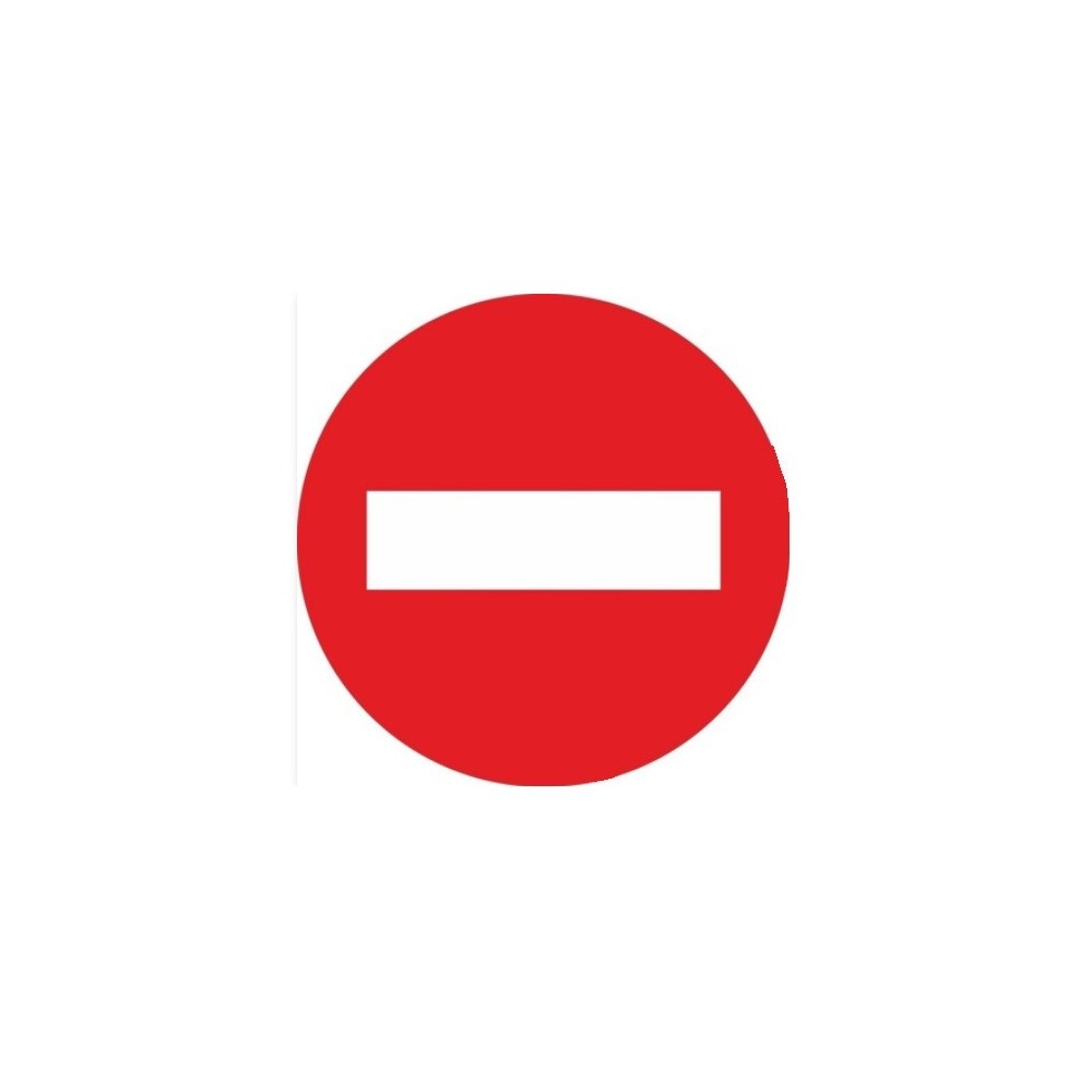 SEÑAL VIAL METALICA PROHIBIDO EL PASO 500MM