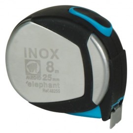 FLEXOMETRO INOX. CON ESTUCHE ACERO Y ELASTOLLAN 8Mx25MM