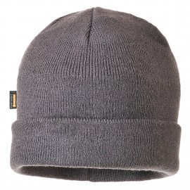 GORRO DE PUNTO CON FORRO DE INSULATEX GRIS