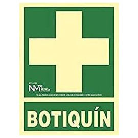 SEÑAL BOTIQUIN PVC 0,78MM CLASE B 224X300MM