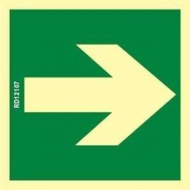 RIGHT AND LEFT BIDIRECTION ARROW SIGN PVC 0.7mm CLASS B 224X224MM