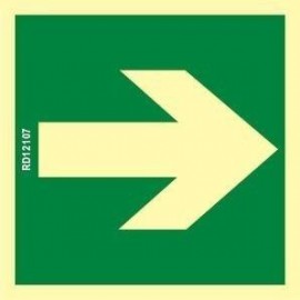 SEÑAL FLECHA BIDIRECCION DCHA E IZQ PVC 0,7mm CLASE B 224X224MM