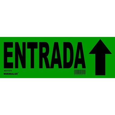 CARTEL ADHESIVO ENTRADA 35X12,50 CM