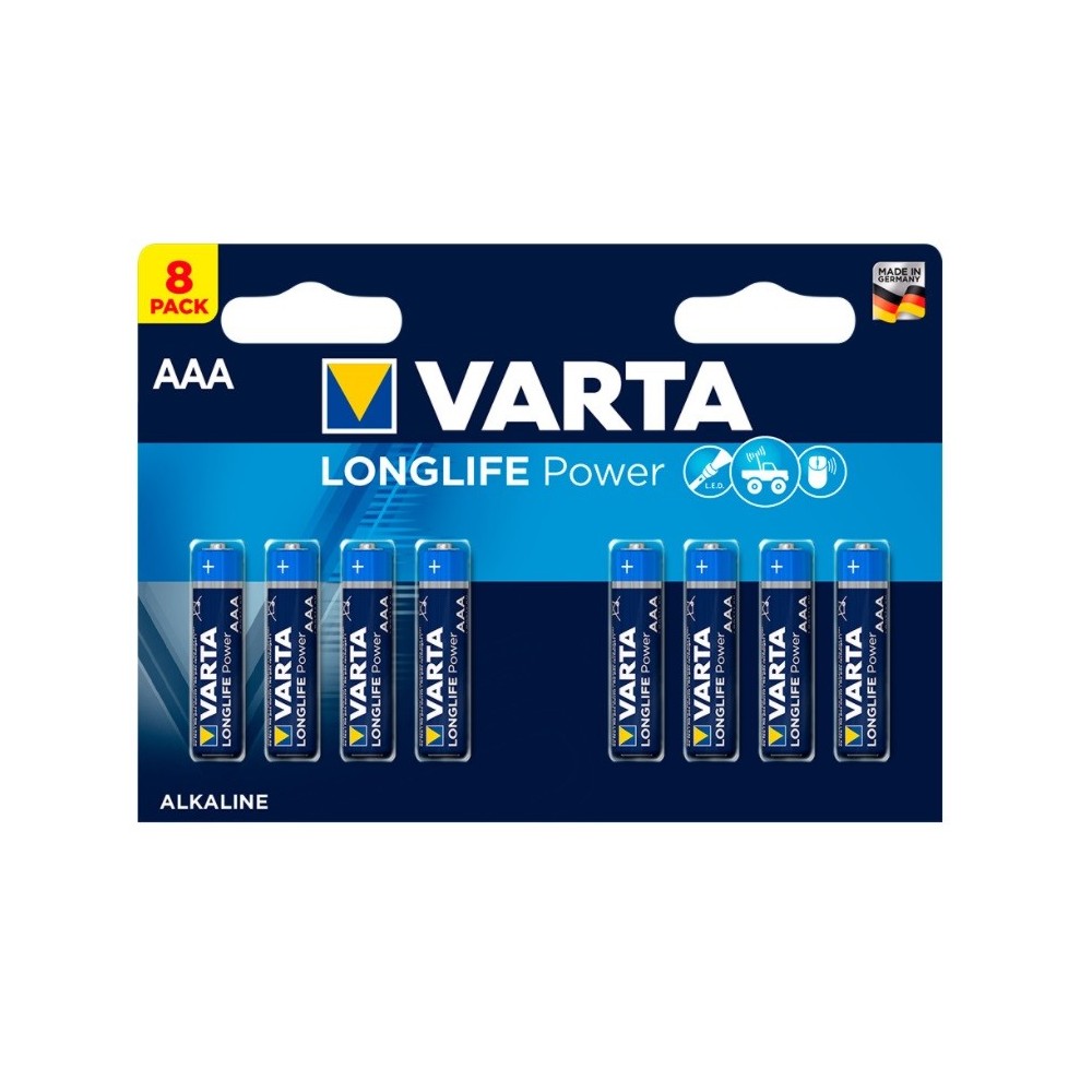 PILA VARTA LONG LIFE POWER AAA (BLISTER 8 UNDS)