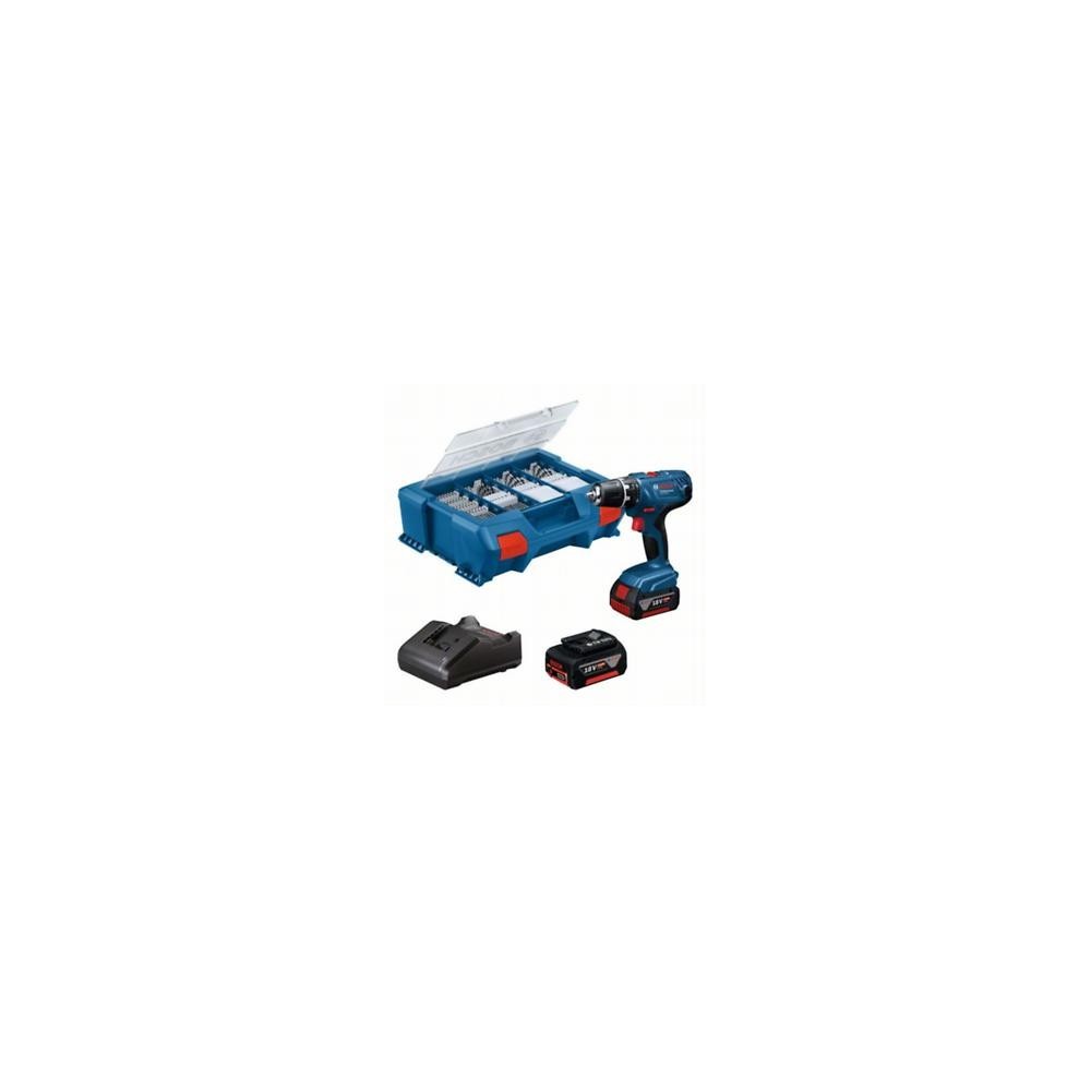 TALADRO PERCUTOR GSR 18V-21 2 x de 4,0 AH. GAL. SET 82 AC BOSCH
